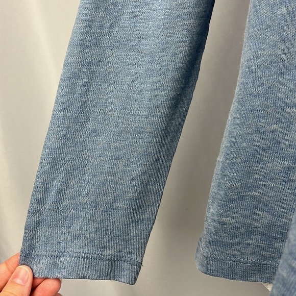 Soft Surroundings Blue Waterfall Open Front Drape Cardigan Sweater Womens XS - Picture 4 of 11